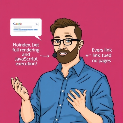 Google 搜尋倡導者 John Mueller 解釋 noindex 如何阻止頁面完整渲染與 JavaScript 執行，影響內容、連結與結構化資料