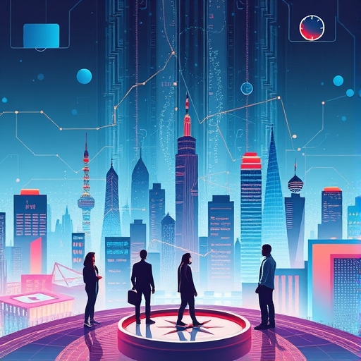 未來城市天際線圖像，象徵2025年房地產市場的複雜因素與機會