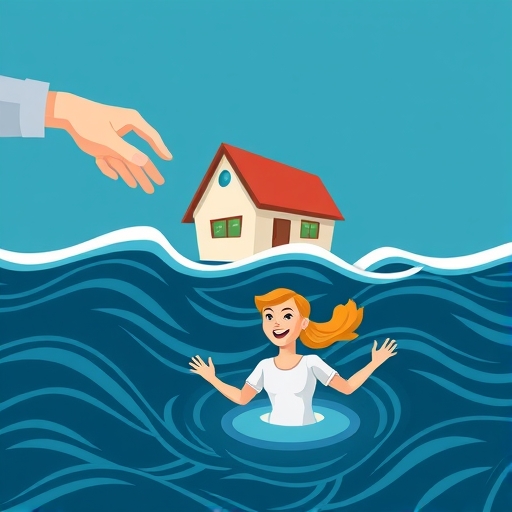 房屋在利率波動中掙扎的圖像，顯示穩定趨勢與買家安心